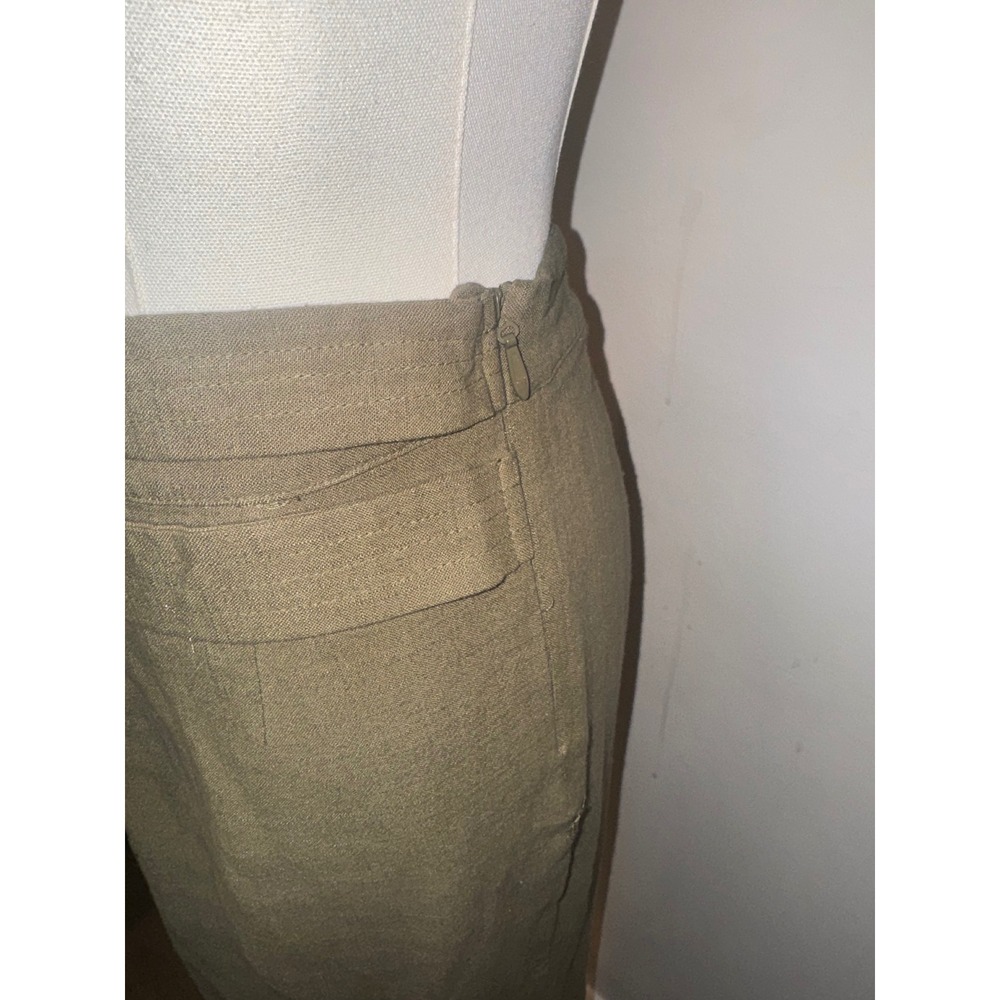 Olive Green Wrap Skirt With Matching Crop Top - Picture 7 of 11